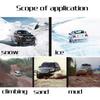 3pcs Car Snow Tire Chains Mud Tyre Wheels Thick Anti-Skid Belt for Car/SUV/Truck Portable Easy to Mount Emergency Traction Car