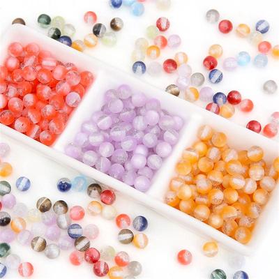 10-20 unidades/bolsa Cuentas Redondas de Resina con Brillo Fino Accesorios para Joyería de Pulsera, Collar, Pendientes DIY