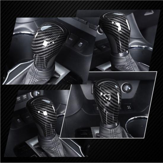 Carbon fiber look Gear Shift Knob Cover Trim 1pcs For Toyota Tacoma 2016-