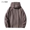 Manatsulife Hooded Polar Fleece WT9819 Men's Jacket, Full-Zip, Warm, Outdoor, Cold-Proof, Windproof, Autumn/Winter, (L, Khaki)