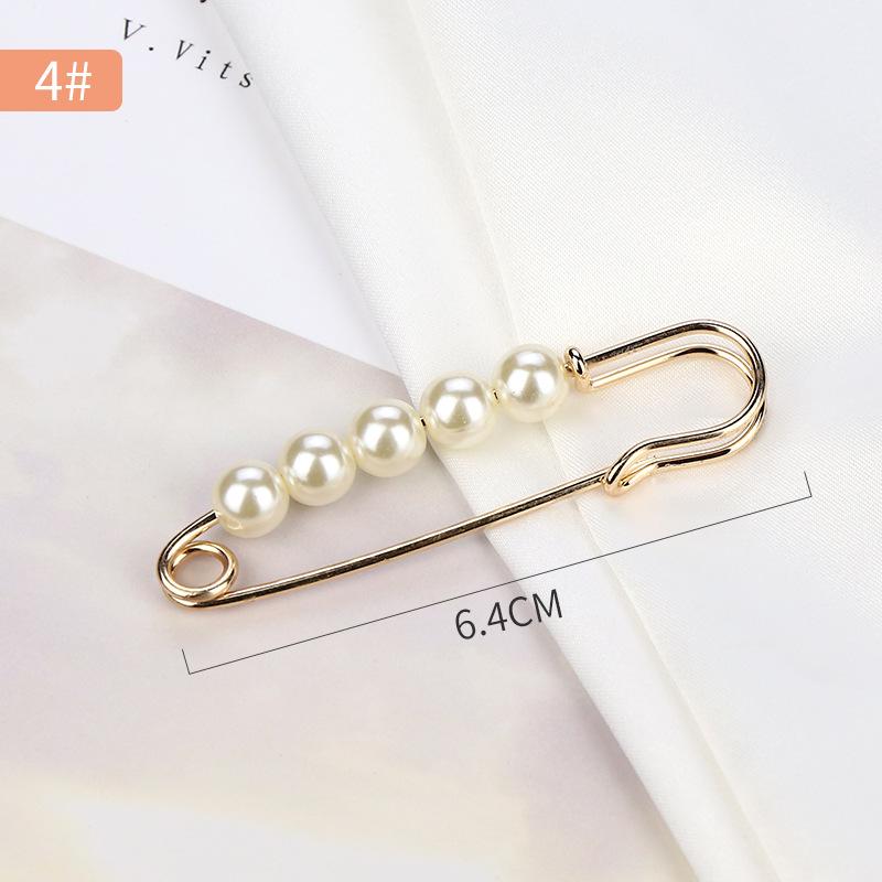 Pearl Anti-Exposure Brooch: Women's Waist-Cinching Pin & Clothing Decoration