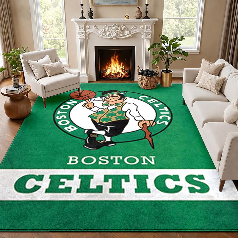 Boston Celtics Teppe Dørmatte for Stue eller Soverom Beskyttende Matte Under Stol Kontordekorasjon Julegave Bursdagsgave