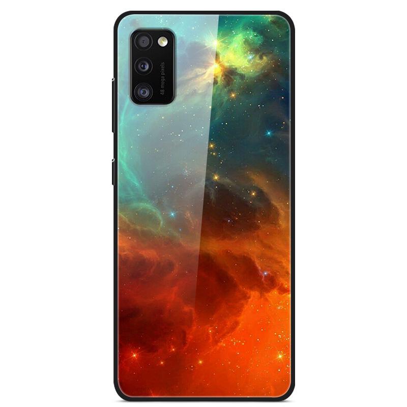 Para Samsung A41 Funda A31 A71 A51 Cristal Templado Cubiertas Traseras Rígidas Para Samsung Galaxy A51 Fundas de Teléfono Fundas Protectoras Coque A 41