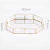 Golden Mirror Tray Cosmetic Container Jewelry Organizer Case Bathroom Storage Lipstick Necklace Desktop Pantry Organizer Cake
