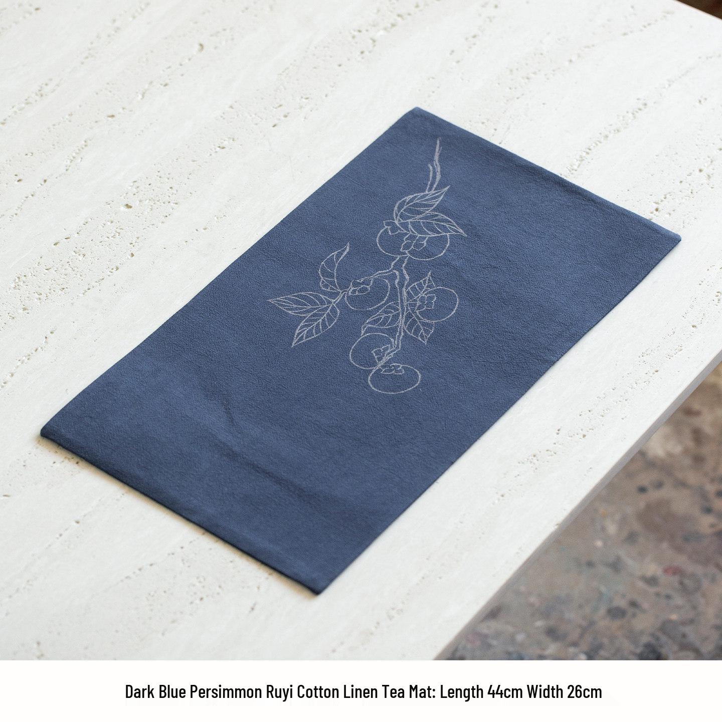 

Mu Xi Shi Shi Cotton Linen Tea Mat - Heat-Insulating, Anti-Scalding, Simple Chinese-Style Tea Table Pad. Standard