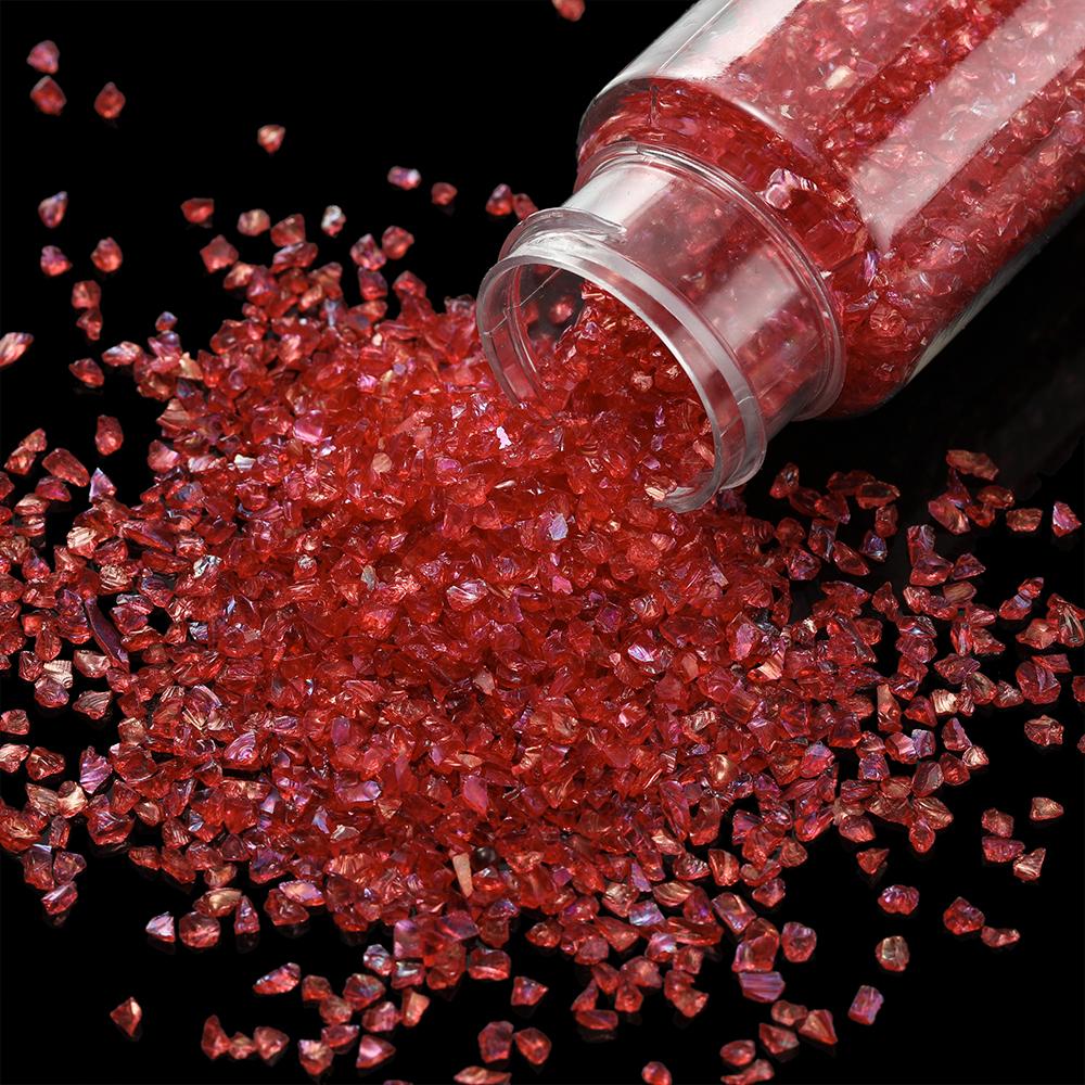 30g/Bottle Glass Crushed Stone Irregular Crystal Gravel Filling For DIY Epoxy Resin Mold Filler Craft Decorative Nail Art Filler