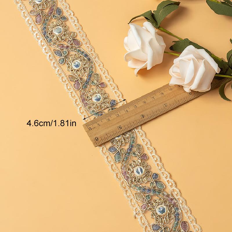 1 Yards DIY Materials Neckline Embellishment Ribbon Gorgeous Lace Embroidery Multi-Function Various Styles