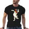 Vintage Japanese Dancing Cat Ukiyo-e Art T-Shirt Anime T Shirts for Man Cotton T Shirt Man T-Sh
