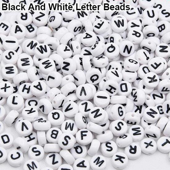 100 Pcs Spacer Acrylic Beads Cube Alphabet Letter Bracelet Jewelry Making DIY