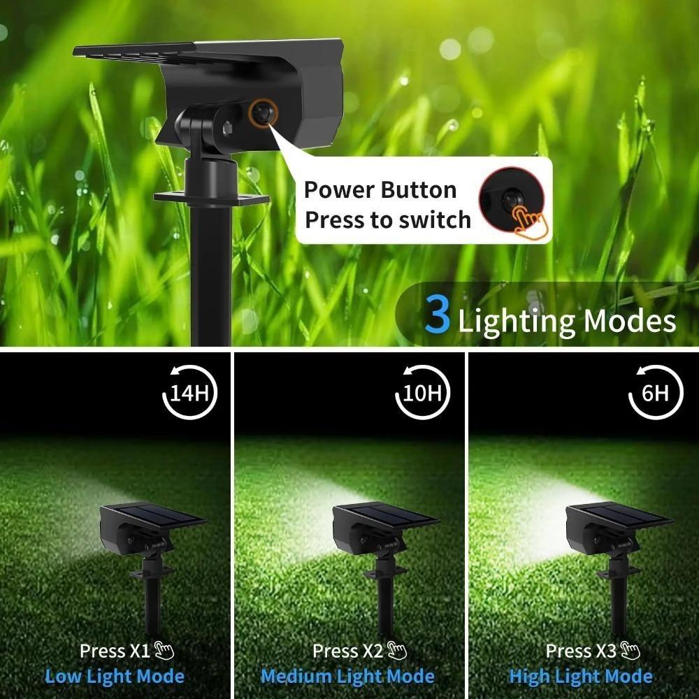 Solar Spotlights Outdoor 23LEDS Solar Landscape Lights Adjustable Waterproof Solar Wall Spotlights Light Lawn Tree Patio Yard Wa