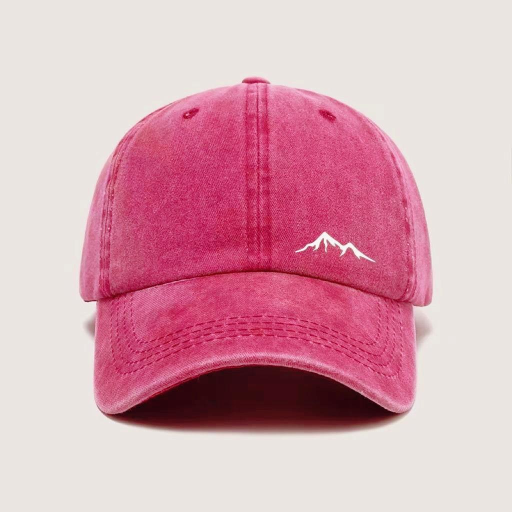 New Vintage Washed Mountain Pattern Baseball Cap Casual Adjustable Streetwear Outdoor Hat Adjustable& 8Y
