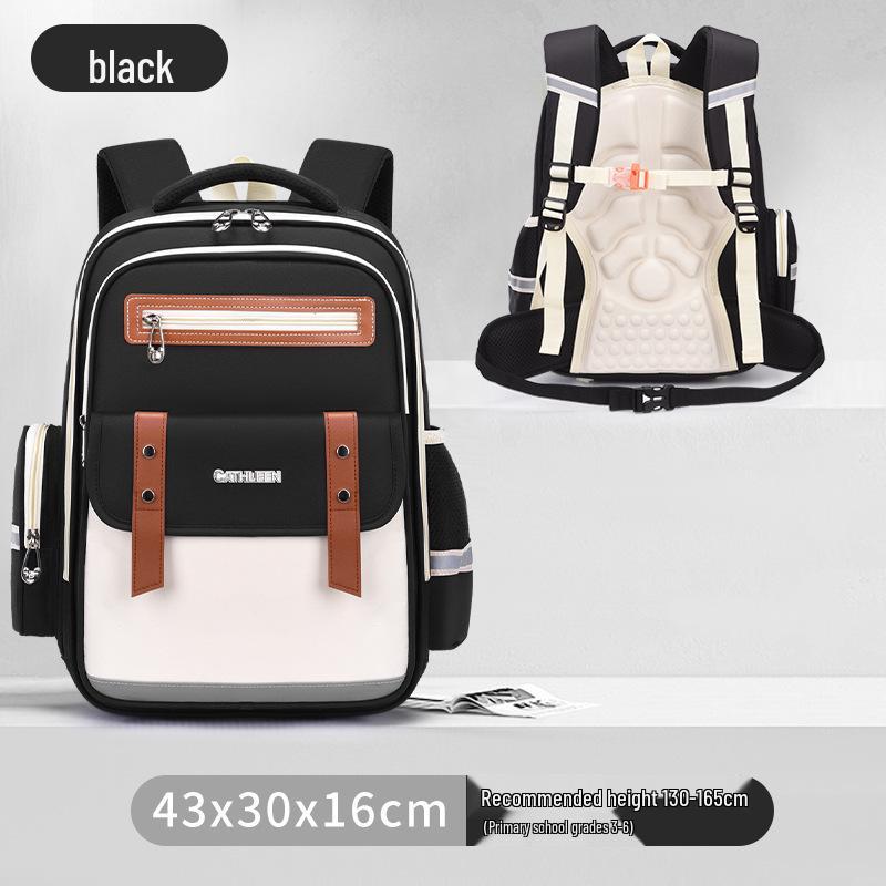 Capybara Oxford Spine-Support Backpack for Grades 1-6: Boys & Girls School Bag