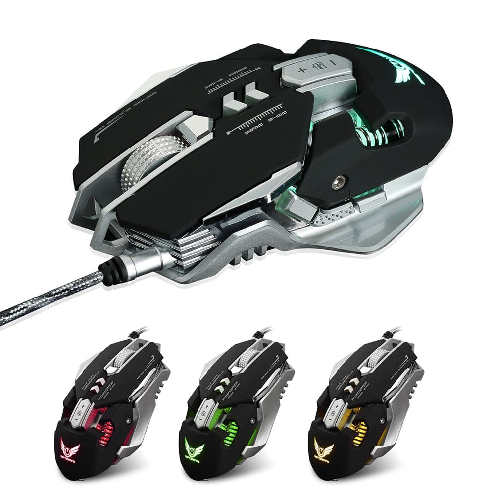 

Gaming Wired DPI Speed Maximum 7 Weight Adjustment High 168g Mouse, Connection, LED, Change, 3200dpi, Buttons, Programmable, Customizable, чорний