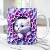 3D Kitten Cat Hole In Wall Ceramic Coffee Mug Tea Mug Gift Mug
