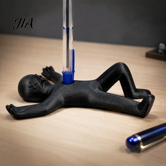 Novelty Gift for Friends Humorous Human Shape Pen Holder, 3D Printed Fun Pencil Funny Villain Display Creative Stress Relief Desktop Decoration Office