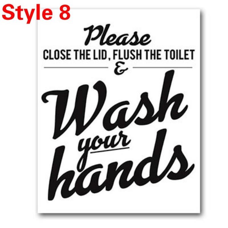 Buy Modern Toilet Rules Wall Art Canvas Painting Bar Bathroom Rules