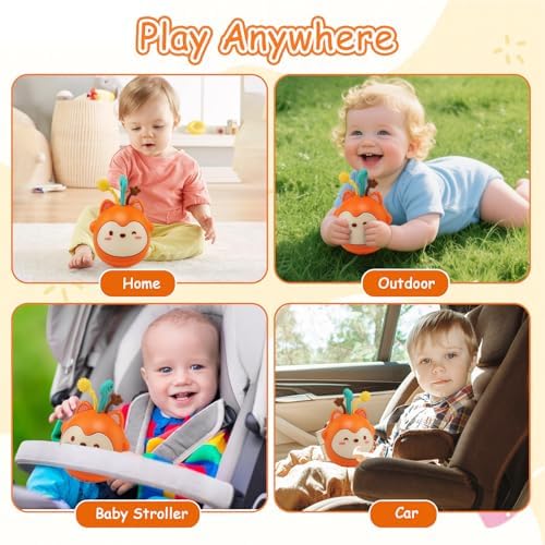 JOYVOVO Tumbler Musical Toy for Babies, Crawling Toy with Music & Lights, Learning Toy, Gift for Boys Girls Kids