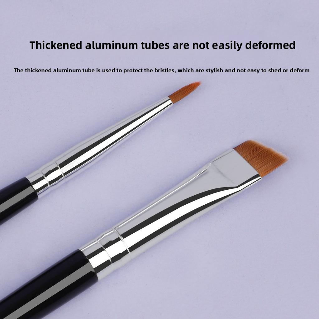 3 Elbows, Eyeliner Brush, Fine Oblique Head, Blade Brush, Eye Detail Brush, Ultra-thin Eyebrow Brush, Beauty Tool.