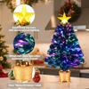 Mini Fiber Optic Tabletop Christmas Tree with Gold Star Topper YUETJIN 60 cm high green tree