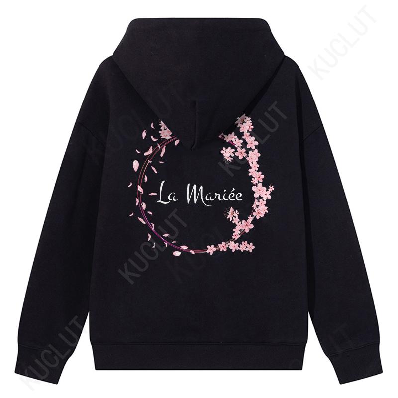 Fashion Team Bride Pullover Hoodies French Woman Bridal Wedding Hoody Outerwears Bachelorette Hen Party EVJF Hooded Sweatshirts