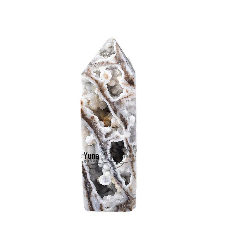Hexagonal Sphalerite Crystal Column Ornament
