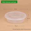 Camellia Disposable Food Grade 1500ml Round Plastic Containers