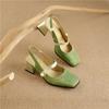 Women's high-heeled sandals spring and summer new simple and comfortable thick heel large size light mouth bag head sandals
