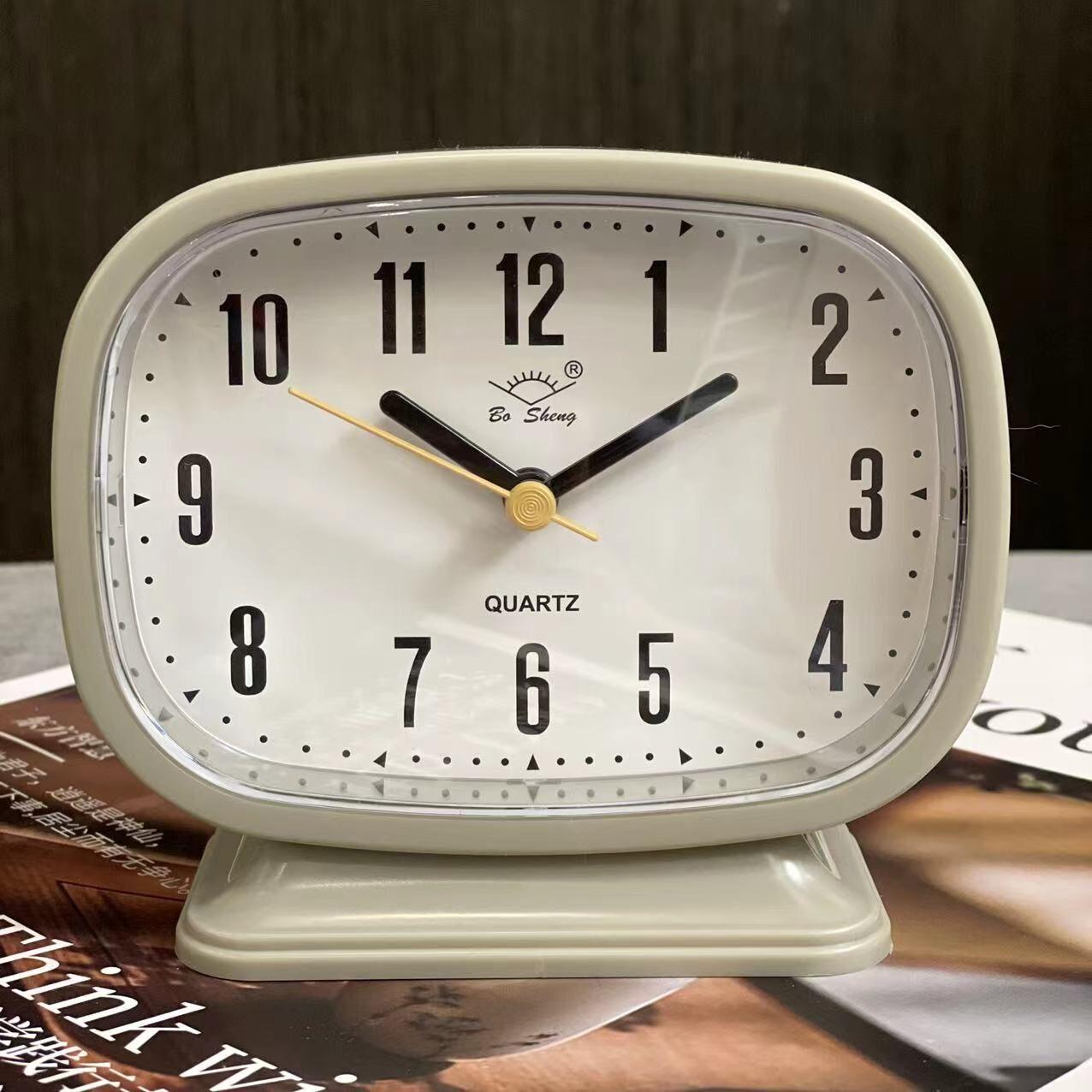 

Квадратный бесшумный будильник для спальни, простой современный прикроватный будильник, детский, студенческий, для пожилых, настольный, большой настольный будильник