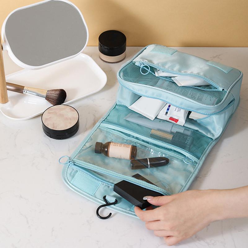 Portable Hook Toilet Bag Multi Functional Travel Waterproof Wear Resistant Multi Layer Storage Large Capacity Makeup Bag