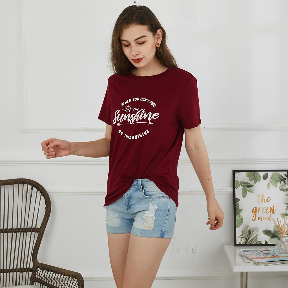 Cheap Women T Shirts O Neck Short Sleeve Fashion Letters Printed Summer