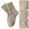 Unisex Winter Socks Warm Thickened Crew Socks Ribbed Stretchy Casual Thermal Socks for Men Women Daily Errands Hiking Skiing