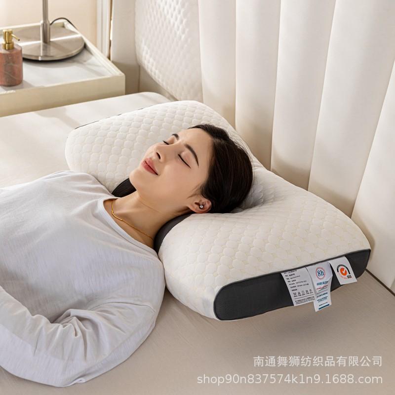 Washable Knit Cotton Neck Support Pillow With SPA Massage Design Adults Home Hotel Student Use