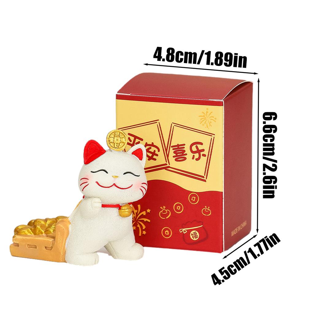 Snake Year Cat Crafts Small Ornaments for Chinese New Year Snake Year Trend Bonsai Food and Decorative Resin Figurines Decor