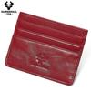 Women Leather Wallet, First Layer Cowhide Card Case, ID Bag, Multi-card Slot, Thin, Portable, Casual and Fashionable