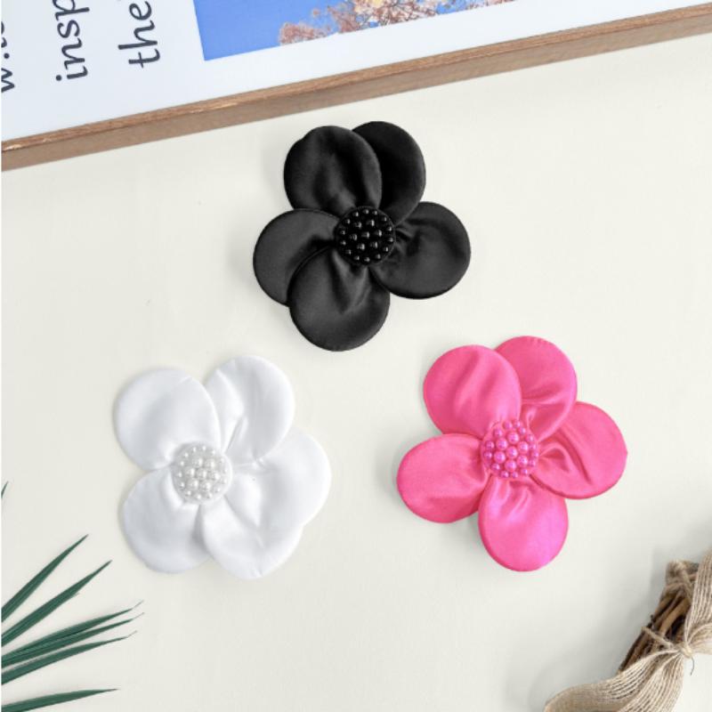 5 Pcs Black White Hand Sewn Colored Ding Cloth With Flower Clothing Patch Diy Clothing Accessories 11Cm