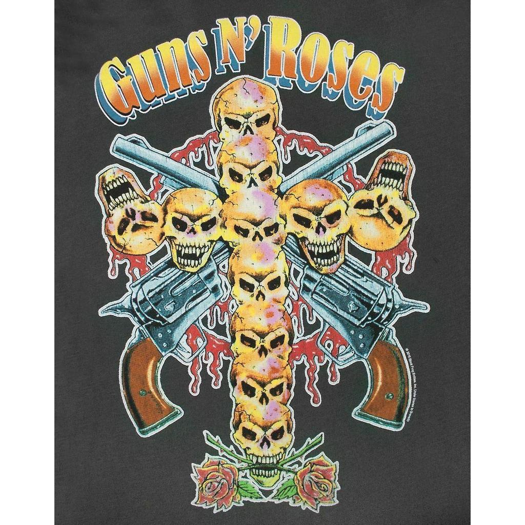 Amplified Womens/Ladies Skull Cross Guns N Roses T-Shirt