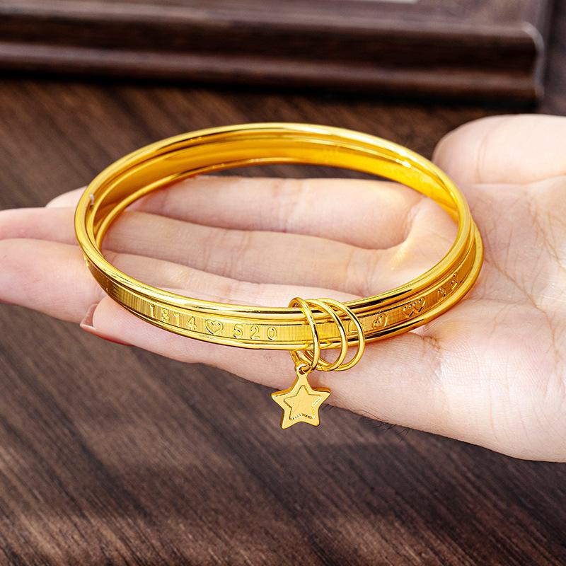 Light Luxury Style Sansheng III Star Korean Style Women s Trendy Bracelet 17CM