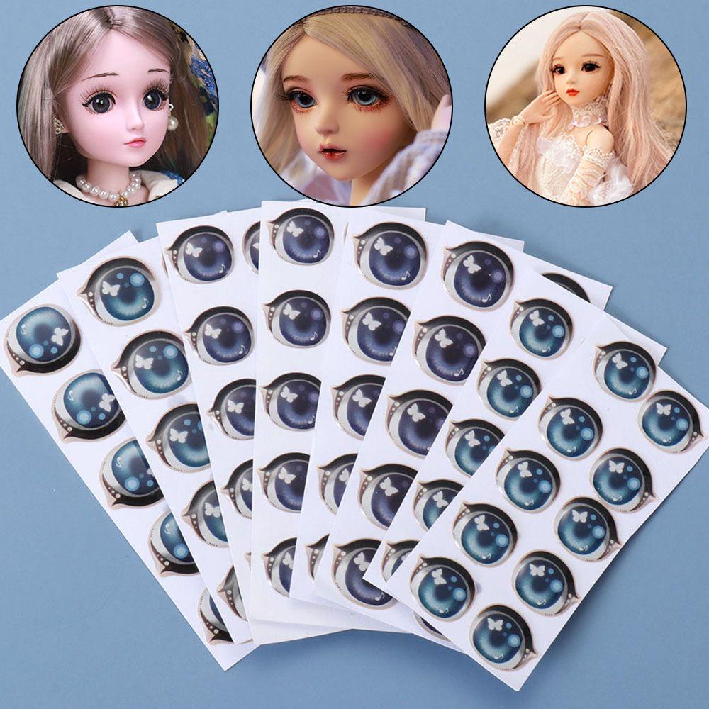 

Toys DIY Doll Accessories Cartoon Eyes Stickers Cute Sticker Clay Decals Face Organ Paster 8mm синій
