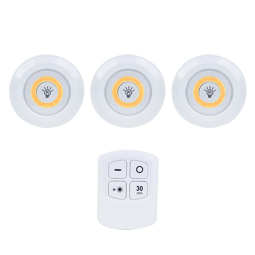 Dimmable LED Tap Lights with Remote Control, Wireless COB Night Light Wall Lamp for Bedroom WaLamp for Bedroom Wardrobe Bedside