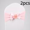 2pcs Vintage Satin Chair Sashes Band Multicolor Chair Back Flower Durable Chair Bow Tie  Birthday