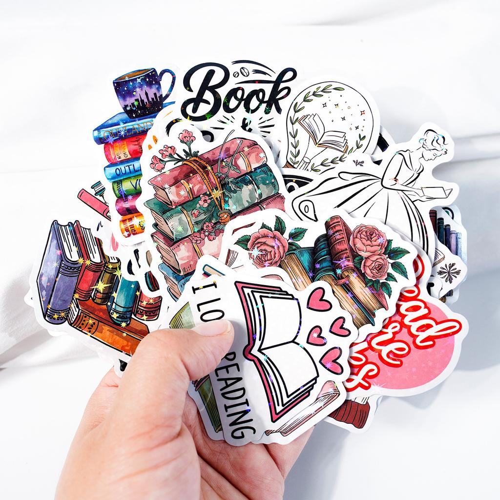 Laser Reading Stickers 50 Stars Shining Water Cup Tablet E-book Coffee Cup Reading Stickers