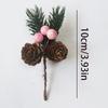 Artificial Pine Needle Greenery & Red Berry Bouquet for Holiday DIY & Gift Packaging