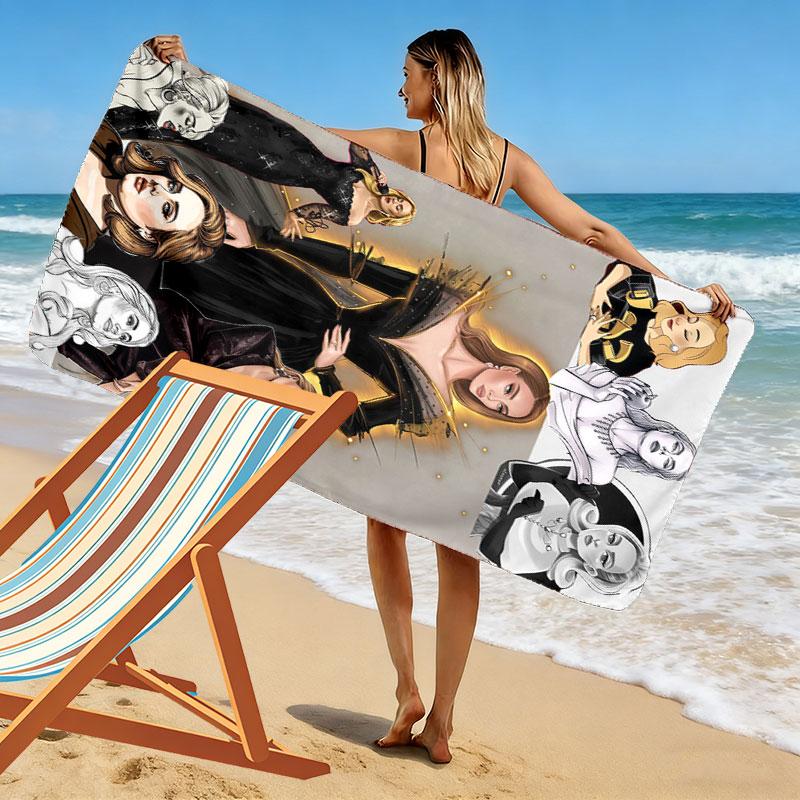 Adele POSTER Print Beach Towel, Large Soft Quick Dry Towel for Beach Camping Swimming