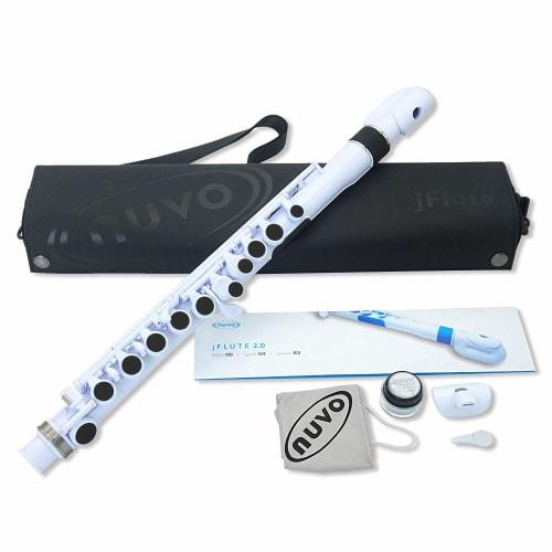 NUVO jFlute 2.0 Plastic Wind Flute In C, White/Black (Japan Exclusive Color), N220JFWB, Includes Dedicated Semi-Hard Case