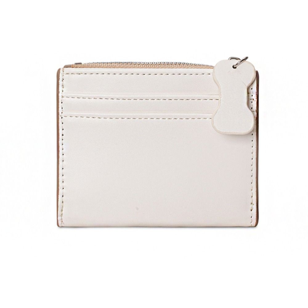 Korean Style Embroidery Sausage Dog Wallet Purse PU Leather Card Holder Card Bag  Women