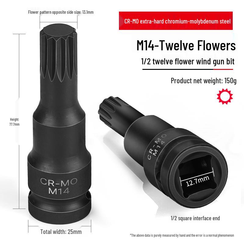 1/2'' Torx Impact Hex Bit Wrench with Magnetic Chrome Molybdenum Steel Head