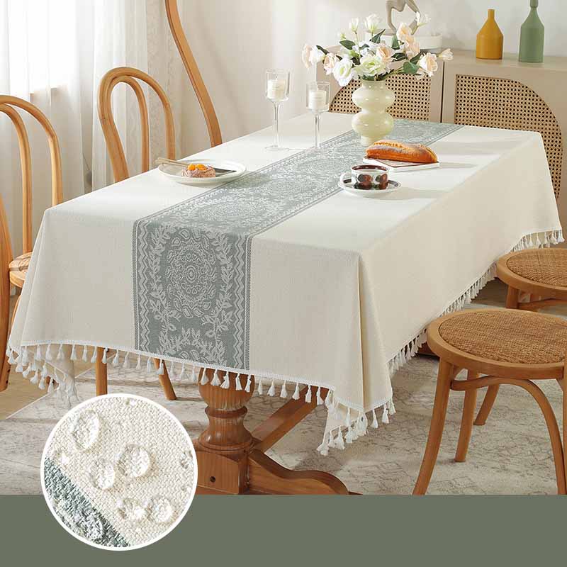 Thickened Imitation Cotton Linen Dining Household Square Wear-resistant Waterproof Oil Proof Tablecloth