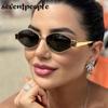 Small Frame Polygonal Sunglasses Women  Luxury Brand Designer Metal Punk Sun Glasses For Men Vintage Rhombus Sunglass Shades