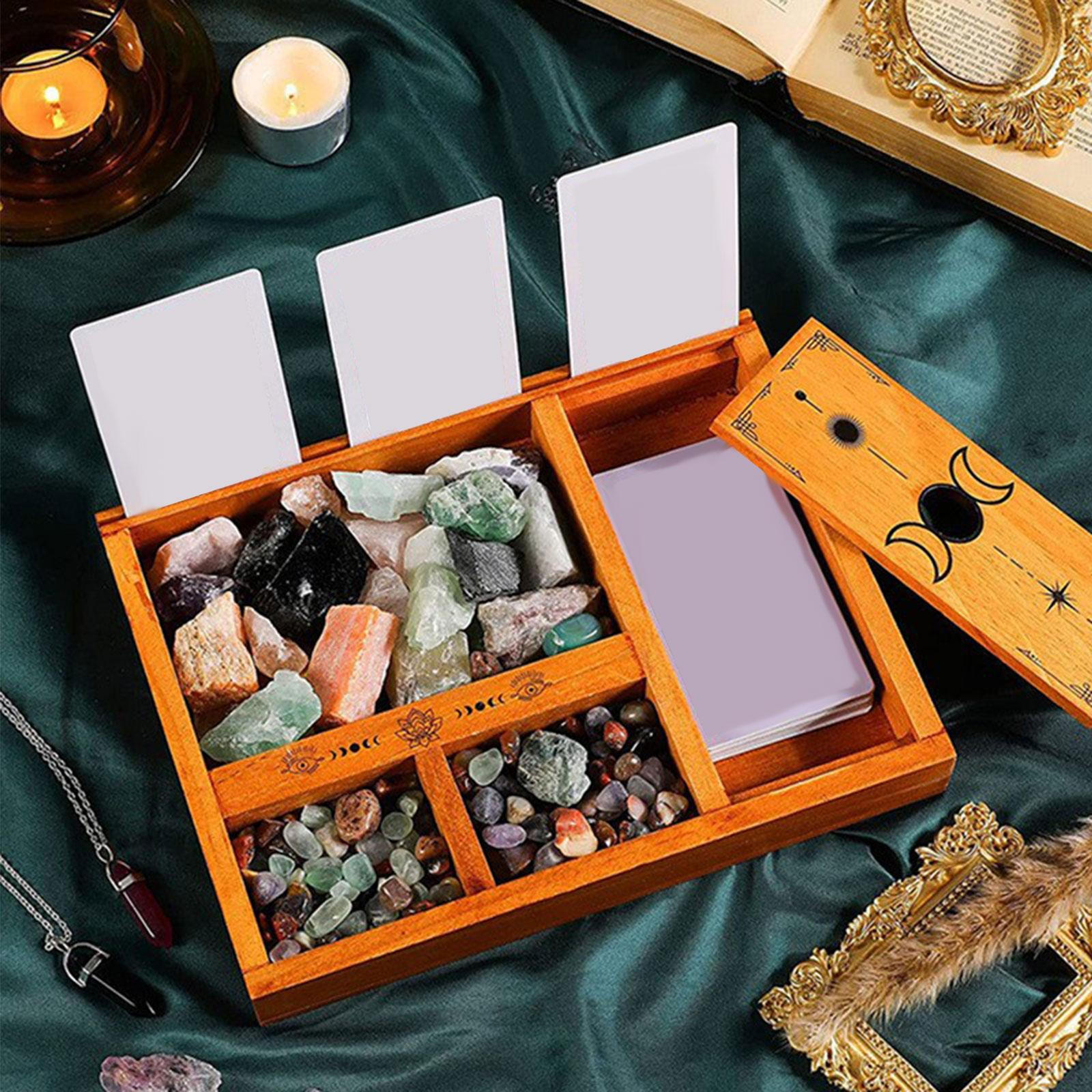 Держатель для карт Декор для стола Коробка для хранения Украшение Комнатная подставка Дерево для женщин Спальня Игры 2475₽