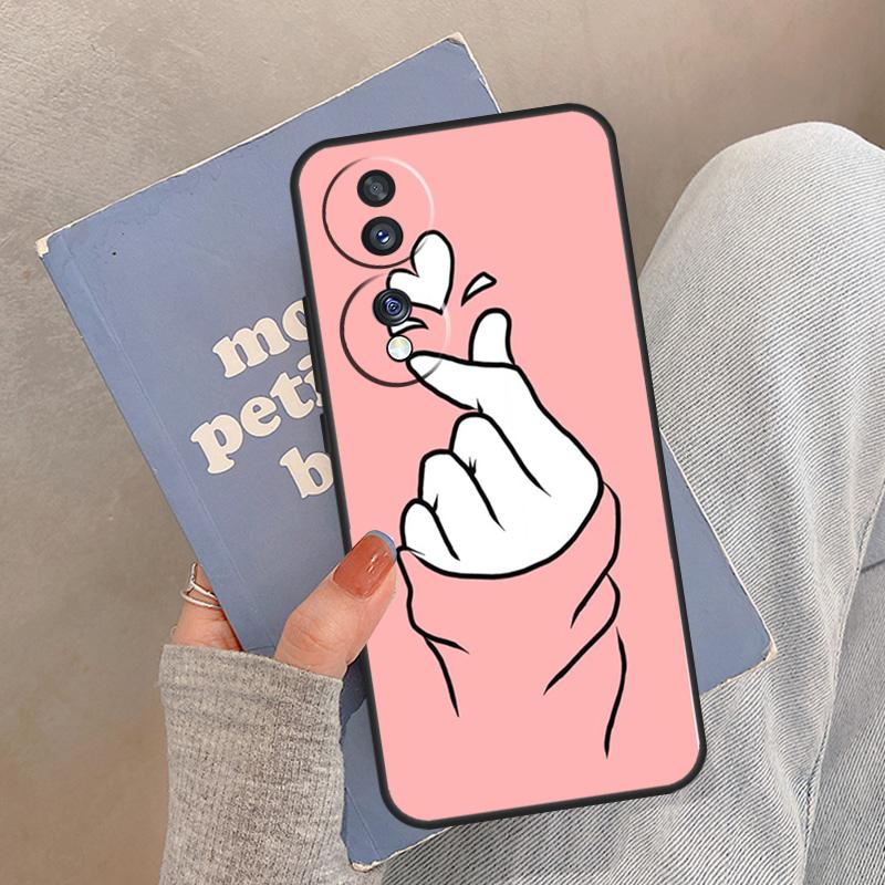 

Чехол Kpop Сердце Рукой Пальцами Для Honor Magic 8 Pro 5 6 7 Lite Чехол Для Honor 200 400 90 70 50 X8a X8b X9a X9b X9c Honor Magic6 Lite